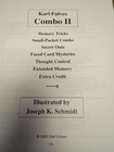Karl Fulves Combo Ii Illustrated By Joseph Schmidt Spiralbound  facsimile Copy 