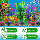 Fish Tank Decorations Plants 20pcs Aquarium Decorations Plants Plastic Fish Tank