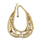 Women Gold Metal Boot Chain Bracelet Shoe Anklet Wave Circle Charms Western Look