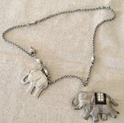 Elephant  Brighton Like Style Pendant Rhinestone Brooch-2 Vintage Animal Fashion
