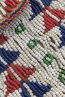 Antique Native American Plains Beaded Hide Pouch W  Fringe Geometric Pattern
