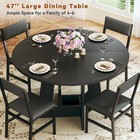 Round Dining Table Set For 4 5-piece Kitchen Table And Chairs For 4 47   Round