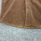 Vintage Windbreaker Shirt Jacket Mens M Brown Cotton Corduroy Quilted Workwear