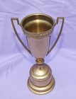 Dodge Inc  Brass Loving Cup Trophy With High-arched Handles And Leaf Rim
