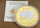 2019 5oz Fine Silver Big Coin Series   1 Cent Canada Gold Plated