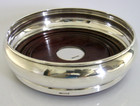 Large Sterling Silver Campagne Wine Bottle Coaster 1989 Barware Mint