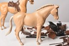 Marx Johnny West Lot Figures Parts Horses Accessories Broken Parts W Manual b 