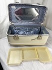 Vtg Wayfarer White Train Case Makeup Luggage Tray   Mirror 15x8x7  H Hard Shell