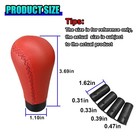 Zimisi 5 Speed Shifter Knobs  Leather Car Gear Shift Knob  red    Manual Transmi