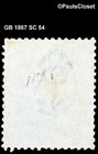 Gb 1867 Sc 54 Queen Victoria 1 - Green Mint No Gum Plate 7 Wm 25 Fine