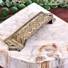 Vintage Victorian Ornate Cast Iron Bin Apothecary Cupboard Drawer Pull Antique