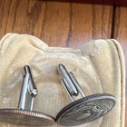Georgia State Quarter Coin Men   s Cufflinks Pair  Round  Silver  Coins Theme