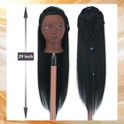 2628  Black Hair Cosmetology Mannequin Training Head W  Clamp   Tools