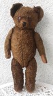 Vintage Antique Mohair 20 Inch Brown Jointed Teddy Bear Glass Eyes Rare Moveable