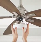 Beckford 52 In  Indoor Brushed Nickel Ceiling Fan Integrated Led Light Remote