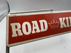 Vintage Road King Car Truck Tire Service Double Sided Sign Rack Display Stand