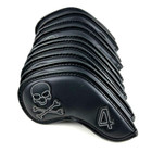 New 10pcs Glof Iron Club Head Skull Pu Leather Cover Full Protective 4-9 x p s a