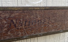 Vintage National Carpenter   s 48     Wood Level With Brass Edging