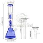 13   Hookah Glass Water Pipe Bong Smoking Tobacco Pipe Beaker Filter With Bowl