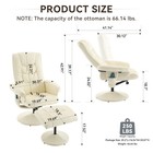 Recliner Chair W Ottoman 360   Swivel Massage Lounge W 5 Point Vibration   Heated