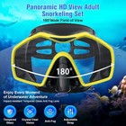 Snorkeling Gear For Adults mask Fins Snorkel Set panoramic View Diving Mask Anti