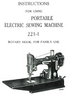 Singer Featherweight 221 221-1 Sewing Machine Owners Manual Feather Weight