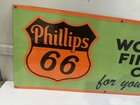 Phillips 66  World Finest Oil Co  Porcelain Enamel Sign 36 X 15 Inches 1 Sided