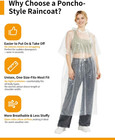 Rain Ponchos For Adults - Extra Long Emergency Poncho With Hood  6 12 24 Family
