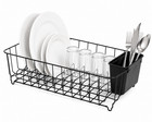 Dish Drying Organizer Rack For Kitchen Counter Plate Cup Bowl Storage Holder