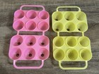 Jello Jigglers Egg Molds Lot Of 2 Textured Etched Design