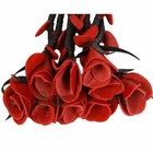 Real Genuine Cow Hide Leather Thuddy Flogger 9 Braided Falls   Heavy Red Roses