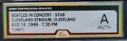 1966 Cleveland Stadium The Beatles Concert Ticket Stub Icert Authentic Slabbed