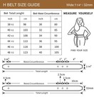 Reversible H Full Grain Cowhide Replacement Belt Without Buckle 32mm Wide