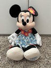 Disney Store Hawaii Minnie Mouse Plush Doll Floral Dress Sandals  Nwt