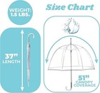 Totes Clear Bubble Umbrella With Dome Canopy - Lightweight 51  Rainbow