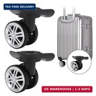 1 Pair Luggage Wheels Replacement For Suitcase Spinner Trolley Silent Double Row