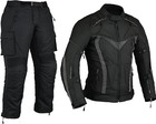 Motorcycle Cordura Textile 2 Piece Suit Touring With Ce Armour 100  Waterproof