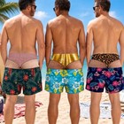 Funny Men   s Swim Trunks  Custom Fake Underwear Beach Shorts  Wide Load Birthday