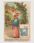 Orange Ma Victorian Trade Cards New Home Sewing Machine Fancy Dresses Lot Of 4