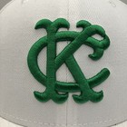 New Era 5950 Kansas City Monarchs Fitted Hat Size 7 White Green Negro League Euc