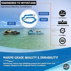Wavesrx Dockingpal - Premium Flat Bungee Dock Lines For Boats I Elastic Boat Doc