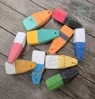 10 Wood Lobster Trap Buoy Floats Wooden Nautical Beach Boat House Decor Fishing