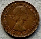 1953          Australia 1 2 Half Penny Coin 