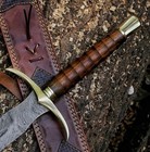 Handmade Damascus Steel Sword Full Tang Medieval Viking Battle Ready