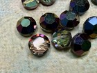 Vintage Swarovski - Super Rare 8mm Tablet Beads  5100 - Vitrail Dark