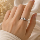 Sterling Silver Cat Ring  Minimalist Cat Face Ring  Cute Kitty Stackable Ring  D