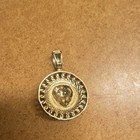 1 6 Ct  T w  Diamond Link Lion Head Medallion Necklace Charm In 10k Gold
