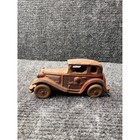 Vintage Hubley Cast Iron Toy Car Lot Red Sedan Green Coupe Antique 1930s Usa