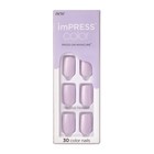 Kiss Impress Press-on Nails Manicure Short Color 007 Picture Purplect Lot Of 3