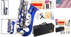 Blue silver Alto Saxophone With 11 Reeds